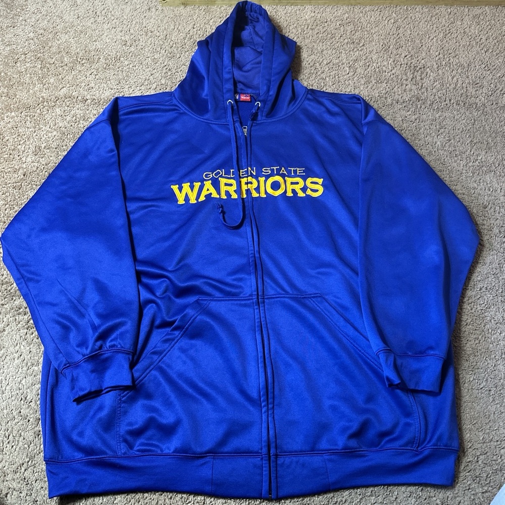 Vintage Majestic Golden State Warriors Full Zip Track Jacket Mens 4XL Blue